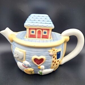Vintage Hand Painted Noah's Ark Teapot